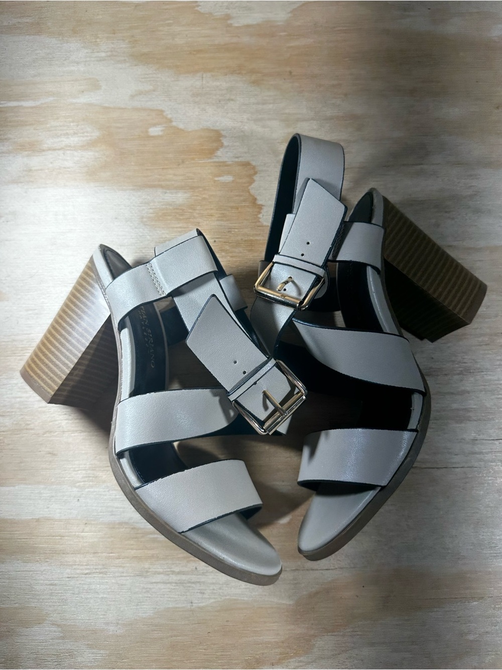 Christian Siriano for Payless Neutral Block Heel Sandals Women’s Size 7